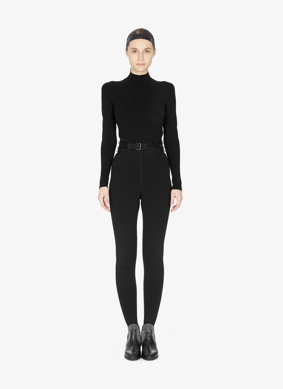 BELT POMPON SUEDE+ELAPHE BLACK ALAÏA BLACK  BELT POMPON SUEDE+ELAPHE BLACK
